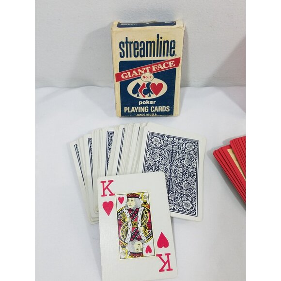 Playing Cards Lot of 5 Streamline Giant Face Tiger Red Hat Society Kodak Vintage - Picture 2 of 15